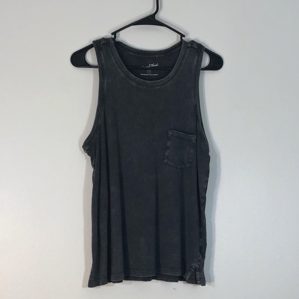 Grunge Grey Pocket Tank